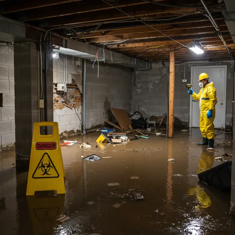 Flooded Basement Electrical Hazard in Laughlin, NV Property