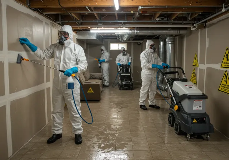 Basement Moisture Removal and Structural Drying process in Laughlin, NV